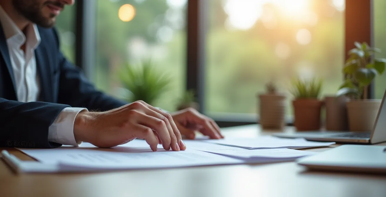 Professionnel travaillant dans un espace lumineux et organisé